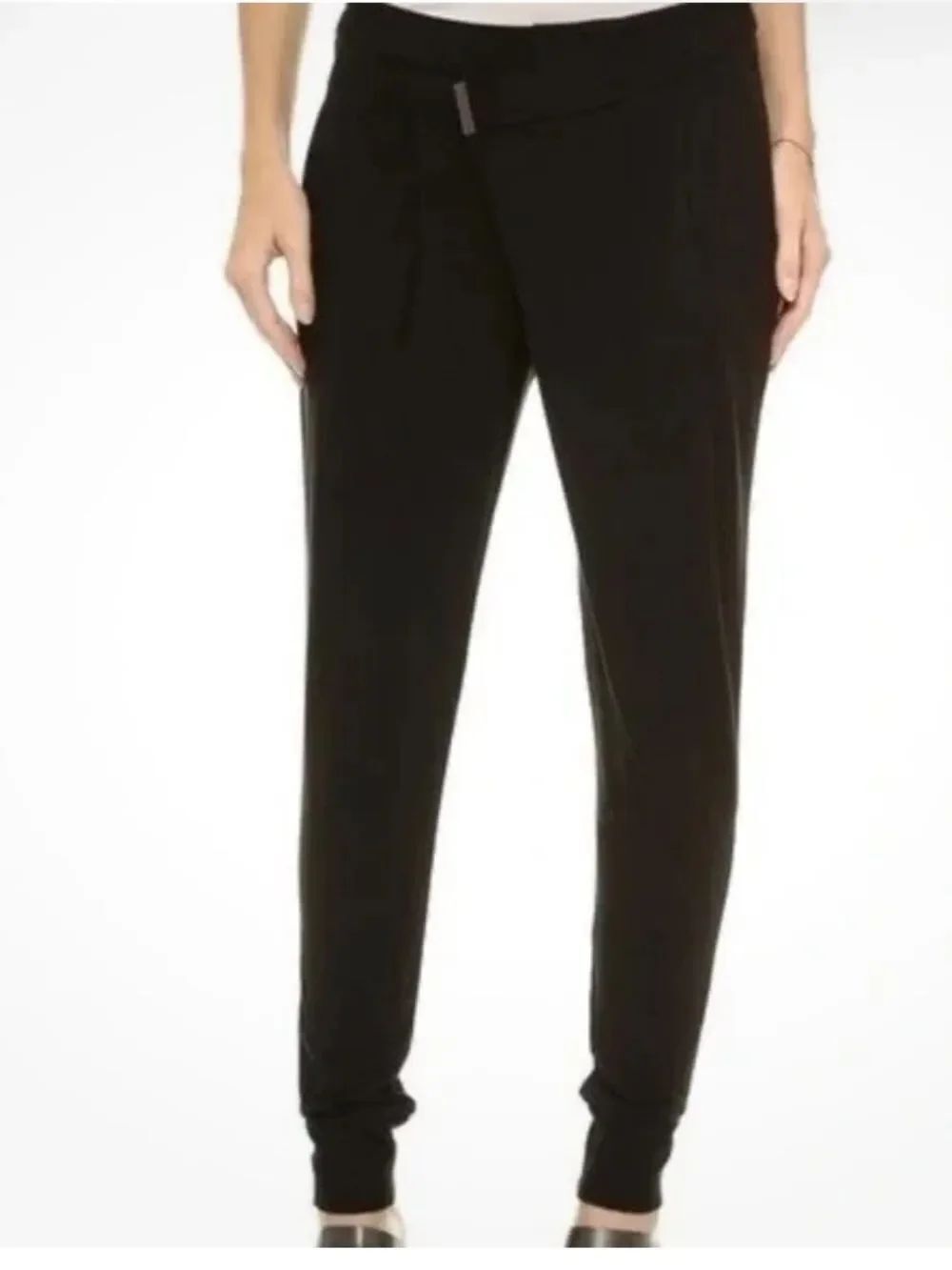 Helmut Lang jersey knit wrap pants, which feature an asymmetric waistline medium